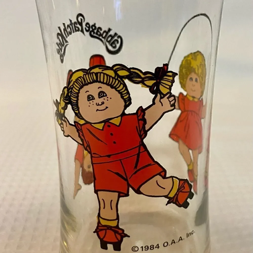Cabbage Patch Kids Child's Juice Tumbler Drinking Glass Cup Vintage 1984